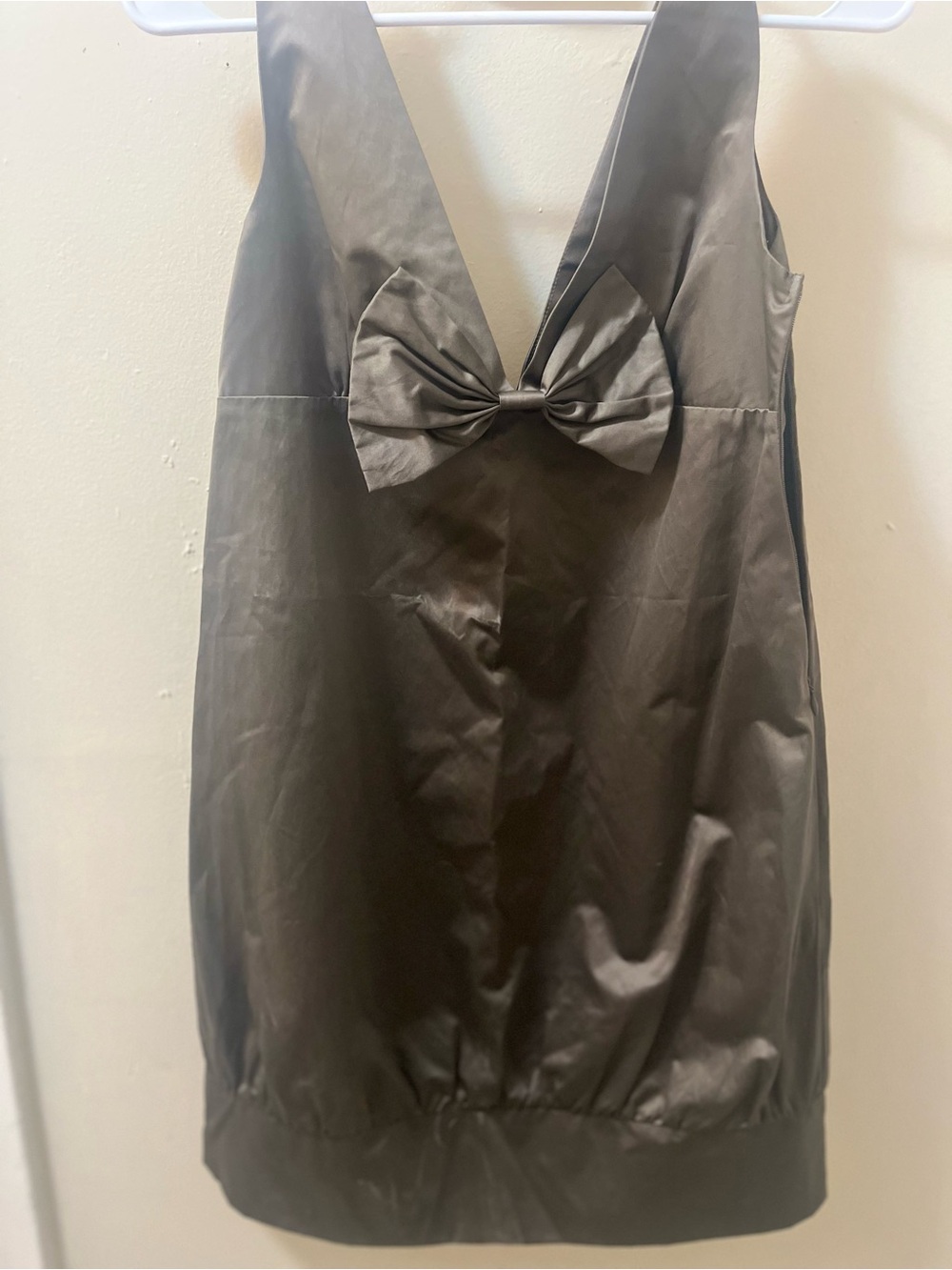 Nolita Satin V-Neck Slip Dress with Front Bow… “Should have used Poshmark”